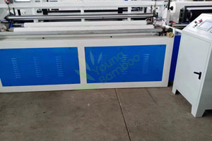 Young-Bamboo-1880-semi-automatic-toilet-paper-rewinding-machine-production-line-shipping-to-Peru-toilet-paper-rewinding-machine.